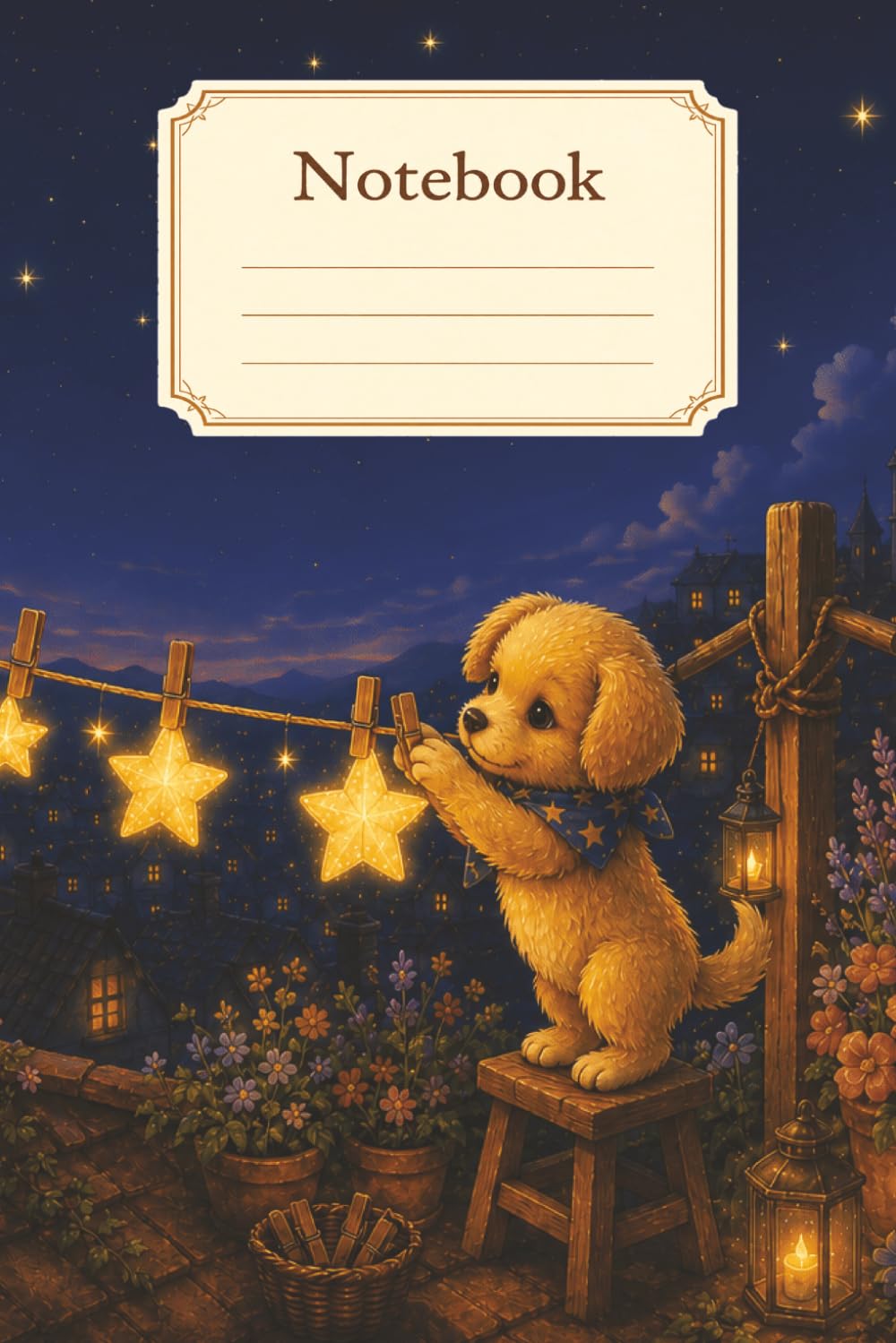 Clothesline Puppy notebook cover
